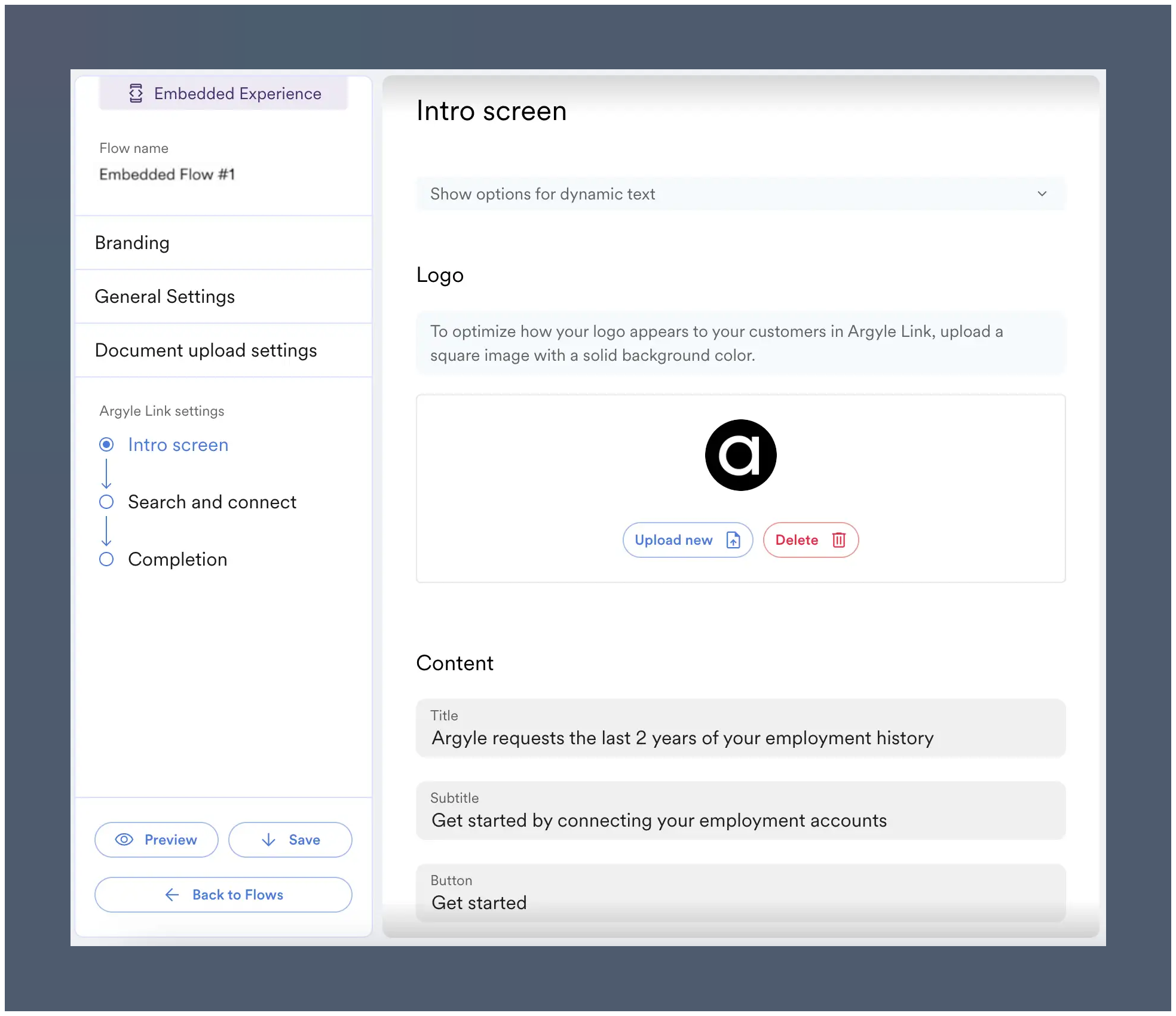Employment History has a unique intro screen that can be adjusted.